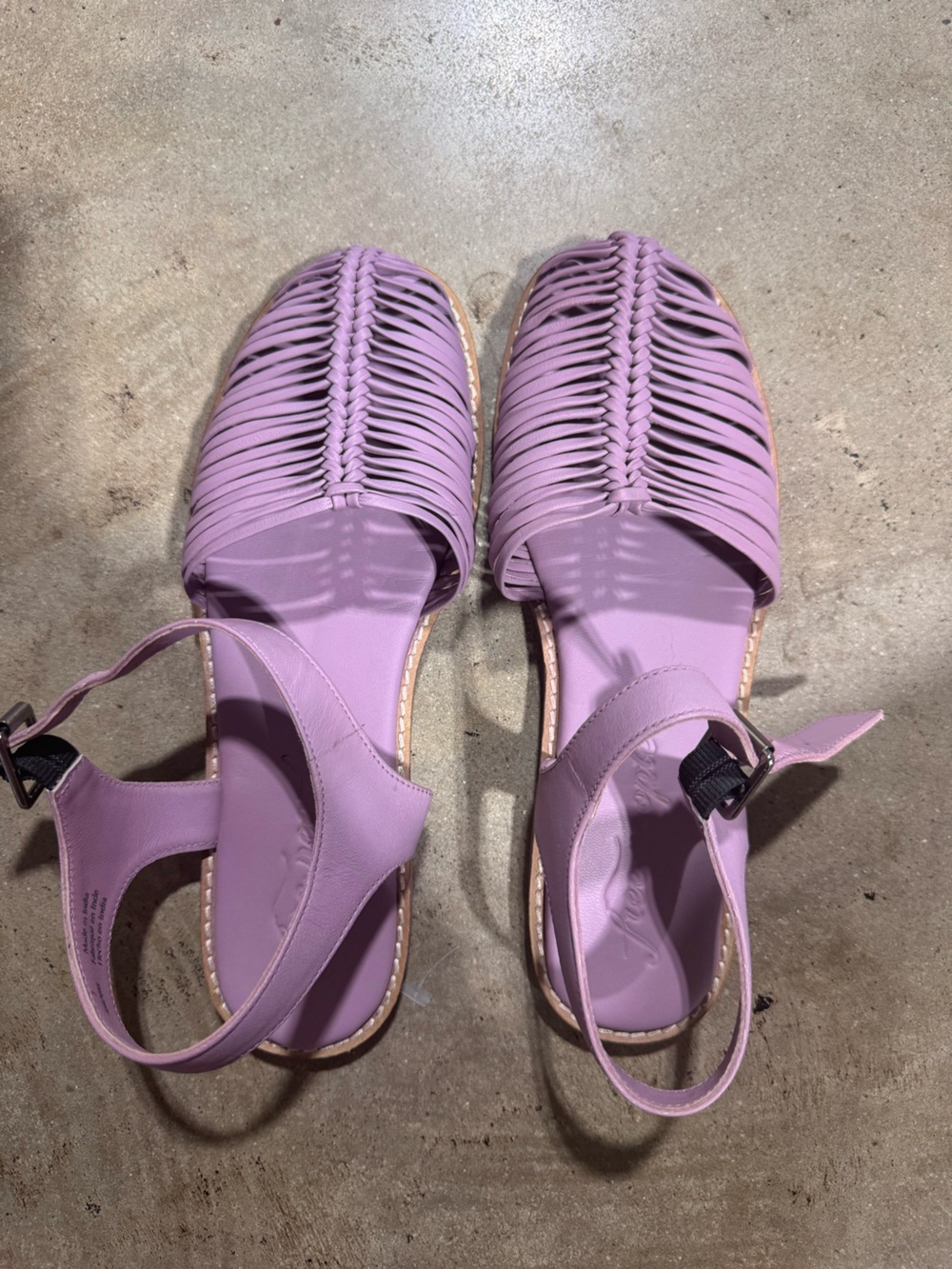 Free People Frankie Fisher leather flats in a lilac purple